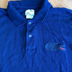 Lacoste mens 6 large alligator embroidered shirt